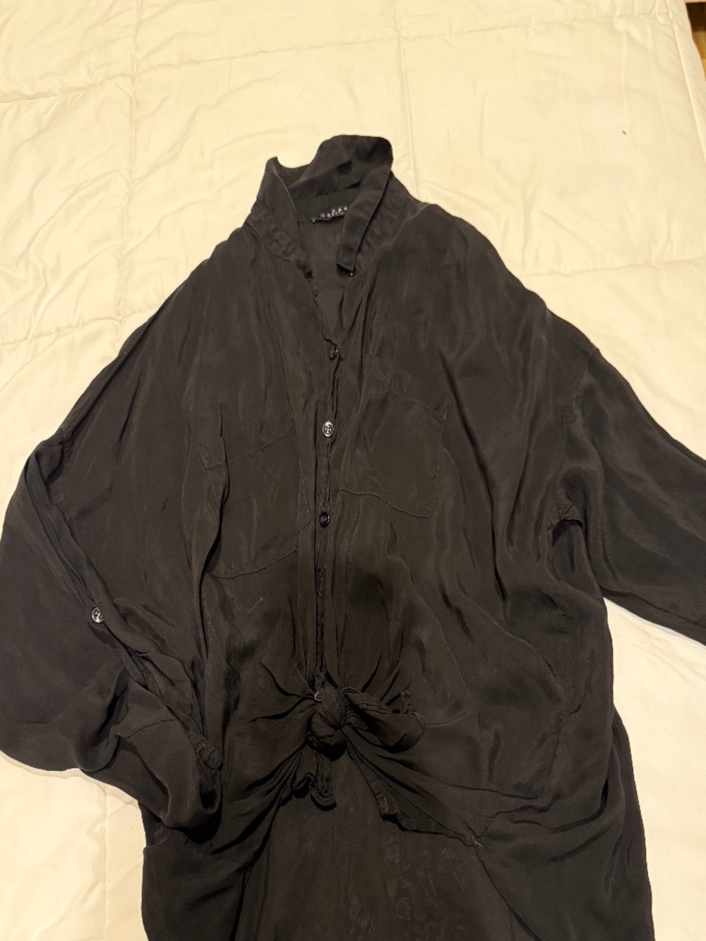 Black Designer Boutique Blouse | XS